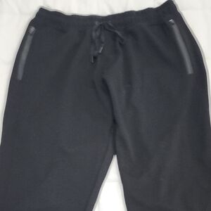 Men's Black Zip-Pocket Joggers with Drawstring Waist